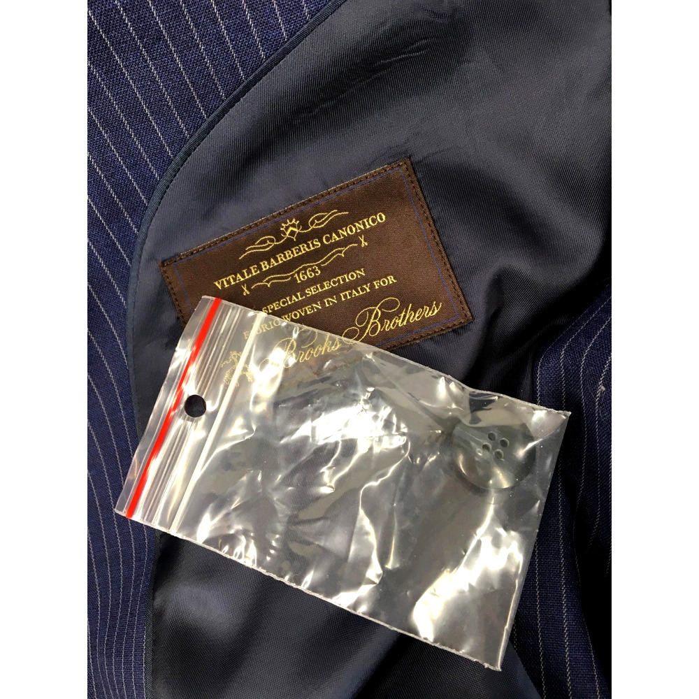 NWOT 40/41R Brooks Brothers Explorer Vitale Barberis Italy 2 Button Blazer Navy - Picture 4 of 16